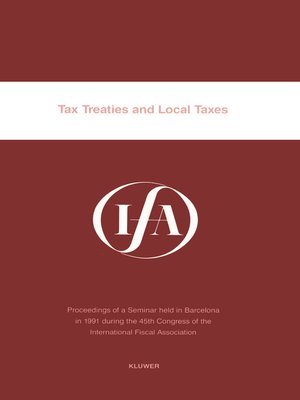 cover image of Tax Treaties and Local Taxes